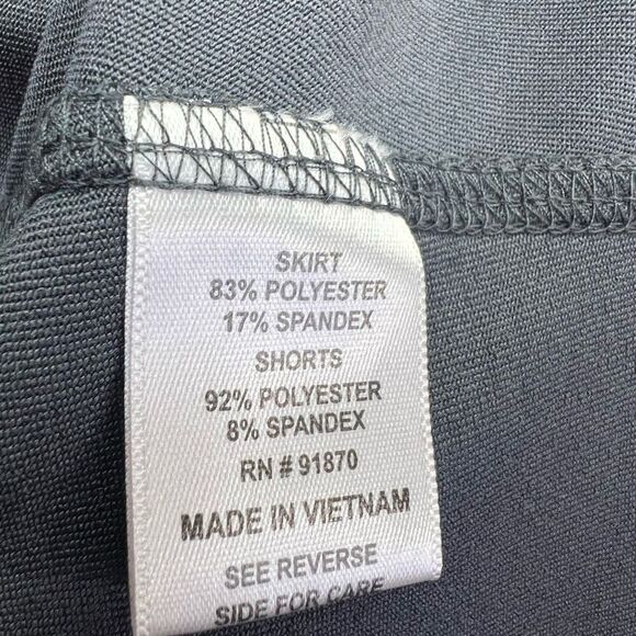 Bolle Women's Pull-On Tiered Layered A-Line Tennis Skort Skirt Gray Size Large - Picture 8 of 9